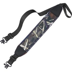 CVLIFE Two Point Sling Rifle Sling with Wide Neoprene Padded, Padded Sling with Metal Swivels, Thumb Loop, Length Adjustable for Outdoors in Saudi Arabia