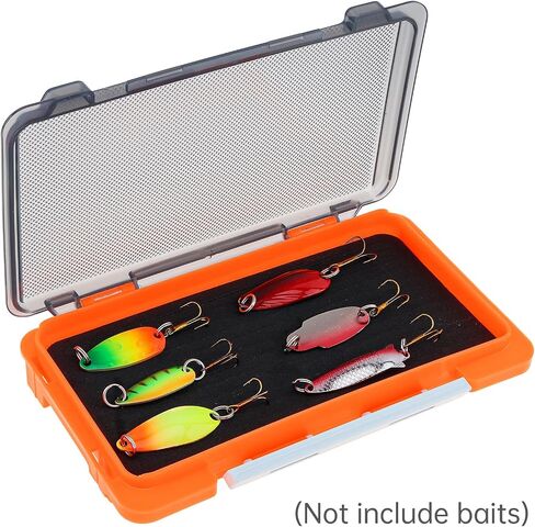 Fishing Tackle Box Slit Foam Case, Super Slim Fishing Lures Jig Box Hooks Spinners Spoons Storage Tackle Tray (6.8 * 3.8 * 0.8inch) in Saudi Arabia