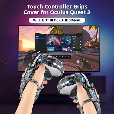لملحقات Oculus Quest 2، مجموعة ملحقات Relohas VR لـ Meta Quest 2، تتضمن غطاء جلدي لمقبض التحكم، وغطاء VR Shell، وغطاء للوجه، وأفضل الهدايا لعيد الميلاد والهالوين (Aurora) in Kuwait