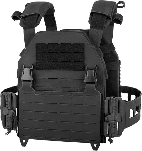 YAKEDA Tactical Training Vest with PALS System - Adjustable Straps Quick-Release Buckle for Hunting in Kuwait