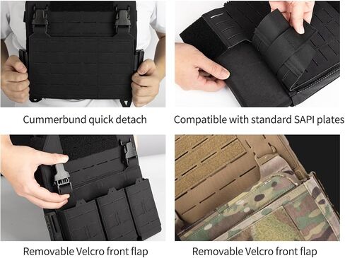 YAKEDA Tactical Training Vest with PALS System - Adjustable Straps Quick-Release Buckle for Hunting in Kuwait