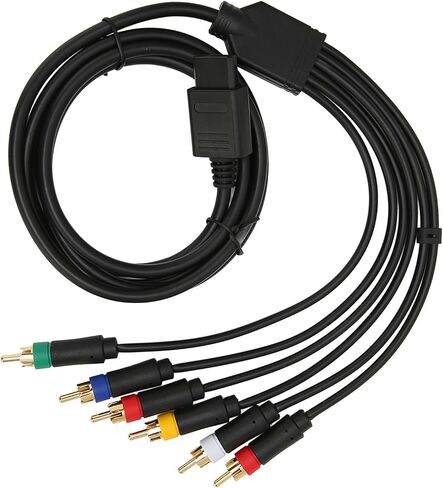ciciglow RGB RGBS Composite Cable Cord, Multifunctional AV Cable with 4 BNC Heads for NGC N64 SFC Game Console in Saudi Arabia
