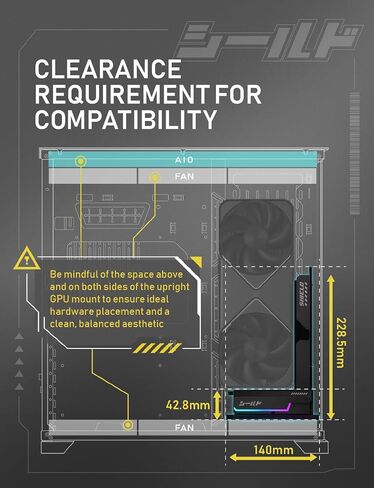 EZDIY-FAB Shield ARGB حامل GPU عمودي مع كابل PCIe 5.0 Riser، دعامة GPU عمودية تدعم سلسلة RTX 50، زاوية قابلة للتعديل 20 درجة، تركيب مغناطيسي وفتحة مروحة، مزامنة ARGB 5V - أبيض 600 مم in Saudi Arabia