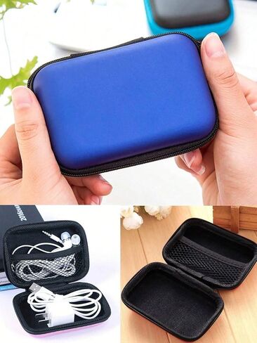 Portable Mini Storage Bag for Chargers and Cables, Purple in Saudi Arabia