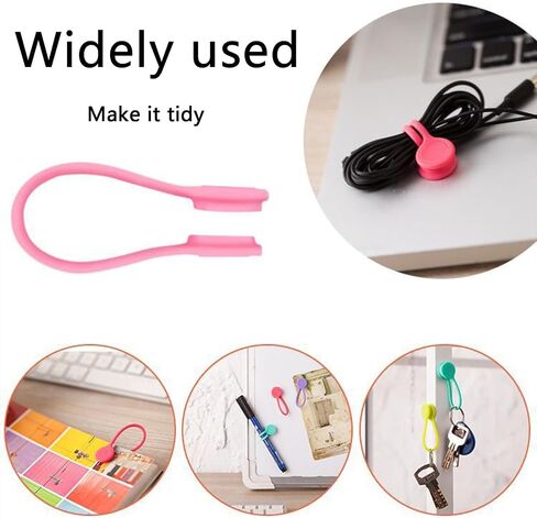 Cable Organizer Set Silicone Cable Clips Holders Magnetic for Desk Home Office Wire Management and Cord Organization in Saudi Arabia