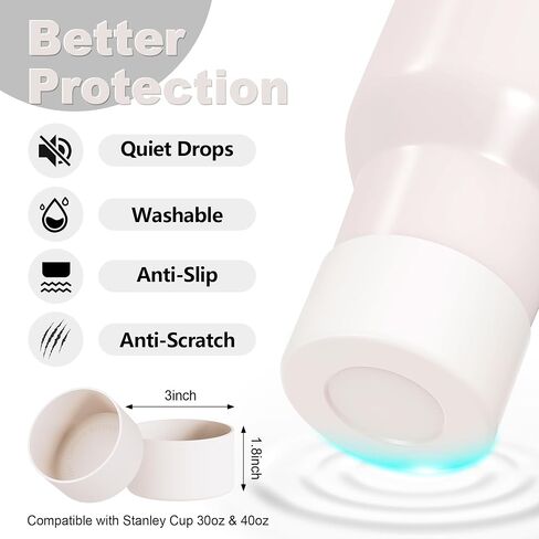 10 Pcs Compatible with Stanley Cup Accessories - Butterfly&Bow Straw Toppers for Stanley Straw Cover 9-10 mm, 1 Silicone Boots, 6 Spill Proof Stopper, 1 Handle Charms for 30&40 Oz Tumbler (White) in Saudi Arabia