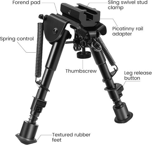 Besrilien بندقية Bipod مع محول Picatinny Bipods للبنادق 6-9 بوصة in Kuwait