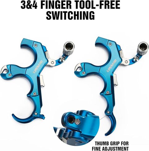 إطلاق قوس الإبهام من LWANO - مساعد إطلاق القوس المركب القابل للتعديل بـ 3 و4 أصابع، مع زناد السفر والضغط قابل للتعديل in Kuwait