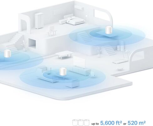TP-Link Deco W4500 TP-Link Wi-Fi 6 نظام استبدال جهاز التوجيه الشبكي 3 - تغطية أجهزة التوجيه الشبكية AX1500 بمساحة تصل إلى 5600 قدم مربع. قدم. أدوات الرقابة الأبوية تتصل بما يصل إلى 120 جهازًا (متجددة) in Saudi Arabia