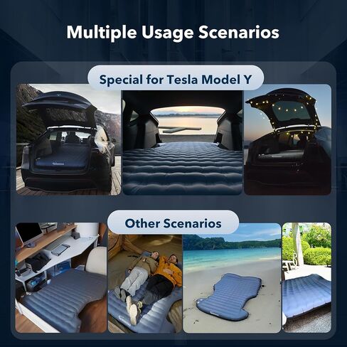 مرتبة تخييم ذاتية النفخ من Tesla Model Y بسمك 5.5 بوصة، نقرة واحدة للنفخ/التفريغ، وسادة مدمجة، حجم حقيبة الظهر، IP68، شخصين، ملحقات Tesla Model Y/Juniper 2025-2021 in Kuwait