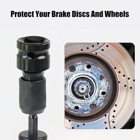 Wheel Hub Cleaning Kit, Inner Rim Cleaner Tool, Brake Hub Cleaning Kit Includes 5 Pads,Fits Power Drill or 1/2" Impact Driven Wrenches- Quick Rust Removal for Lug Studs and Rotors Hub Cleaning Tool in Saudi Arabia