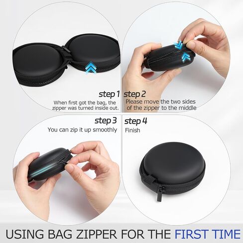 Travel Essentials Organizer Kit – Waterproof Cord Organizer & Round Earbud Case Travel Bag for Chargers, Headphones & Tech Accessories in Saudi Arabia