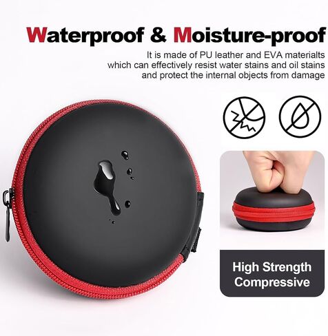 Travel Essentials Organizer Kit – Waterproof Cord Organizer & Round Earbud Case Travel Bag for Chargers, Headphones & Tech Accessories in Saudi Arabia