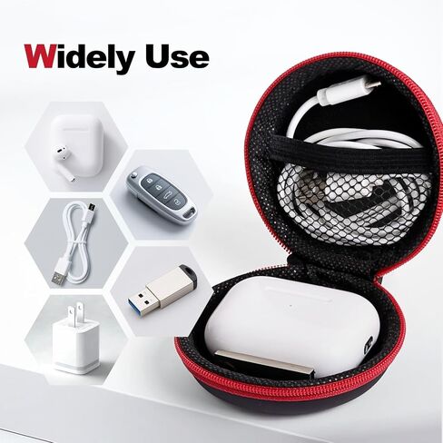 Travel Essentials Organizer Kit – Waterproof Cord Organizer & Round Earbud Case Travel Bag for Chargers, Headphones & Tech Accessories in Saudi Arabia