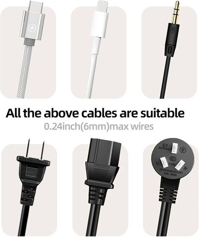 11PCS Cable Management Cord Holder Organizer, Magnetic Cable Clips Adhesive Wire Keeper, Under Desk for Bedside Nightstand Table Desktop USB Wall Car Office Workspace Accessories (Black) in Saudi Arabia