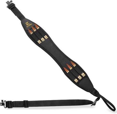 ZYLORA Rifle Sling with 6 Shell Holders, Padded 2-Point Strap and Swivels in Saudi Arabia