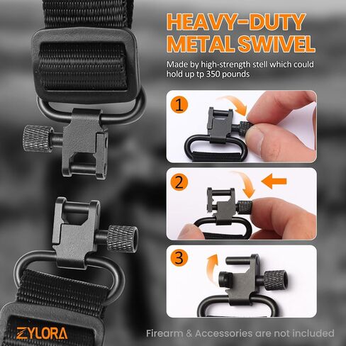 ZYLORA Rifle Sling with 6 Shell Holders, Padded 2-Point Strap and Swivels in Saudi Arabia