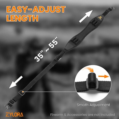 ZYLORA Rifle Sling with 6 Shell Holders, Padded 2-Point Strap and Swivels in Saudi Arabia