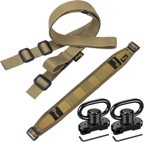 CVLIFE Two Point Sling Upgrade Wide Padded Sling with Removable Sling Swivels Quick Adjust Traditional Sling Length Adjustable for Outdoor Activities in Saudi Arabia