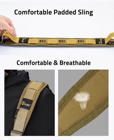 CVLIFE Two Point Sling Upgrade Wide Padded Sling with Removable Sling Swivels Quick Adjust Traditional Sling Length Adjustable for Outdoor Activities in Saudi Arabia