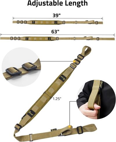 CVLIFE Two Point Sling Upgrade Wide Padded Sling with Removable Sling Swivels Quick Adjust Traditional Sling Length Adjustable for Outdoor Activities in Saudi Arabia