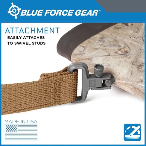 حبال الصيد Blue Force Gear - حزام حمل عالمي سهل التركيب - حبال مع حلقات دوارة وحزام قابل للتعديل - مرفق ملحقات كتف مريح - 48 بوصة طول × 1.25 بوصة عرض in Saudi Arabia