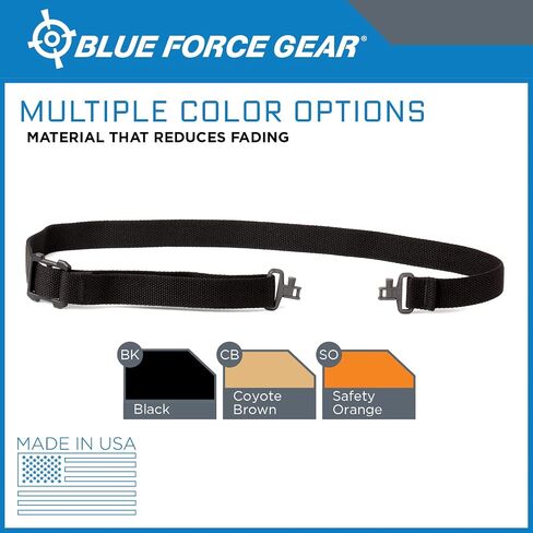 حبال الصيد Blue Force Gear - حزام حمل عالمي سهل التركيب - حبال مع حلقات دوارة وحزام قابل للتعديل - مرفق ملحقات كتف مريح - 48 بوصة طول × 1.25 بوصة عرض in Saudi Arabia