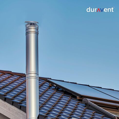 غطاء مدخنة دائري من الفولاذ المقاوم للصدأ 8DP-VC من DuraVent DuraPlus، مع براغي قابلة للإزالة، يقاوم التآكل، ويعزز الكفاءة، قطر 8 بوصة in Saudi Arabia