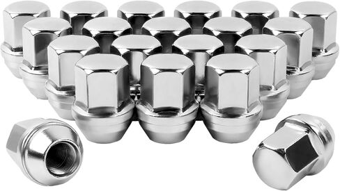 14x1.5 Lug Nuts 32pcs متوافق مع 2008-2024 Silverado Sierra 2500 3500 2012-2024 RAM 2500 3500 Chrome Wheel Lug Nuts الجزء رقم 611-236 in Saudi Arabia