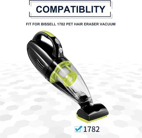 1782 Pet Hair Eraser Filter Compatible with Bissell 1782 Pet Hair Eraser Hand Vacuum, Compare to Part # 1608653 & 1608654, 2-Pack, By KEEPOW in Saudi Arabia