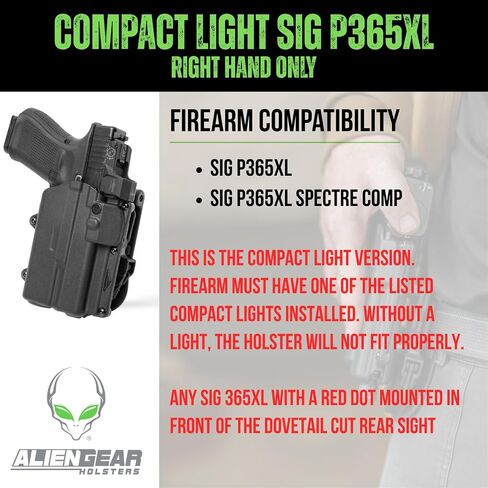 Alien Gear Rapid Force Level 2 OWB Holster – Locking Belt Slide – Right Hand – Compatible with Sig Sauer and Glock Models – No Light, Compact Light, and Large Light Options in Saudi Arabia