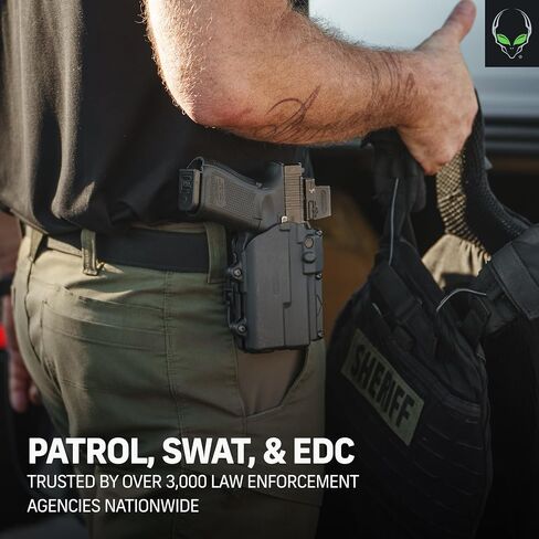 Alien Gear Rapid Force Level 2 OWB Holster – Locking Belt Slide – Right Hand – Compatible with Sig Sauer and Glock Models – No Light, Compact Light, and Large Light Options in Saudi Arabia