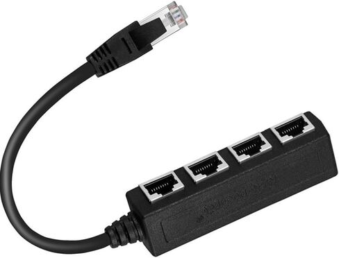 محول كابل شبكة مقسم إيثرنت RJ45 من 1 إلى 4 محول موصل إيثرنت RJ45 LAN لتمديد الشبكة in Saudi Arabia