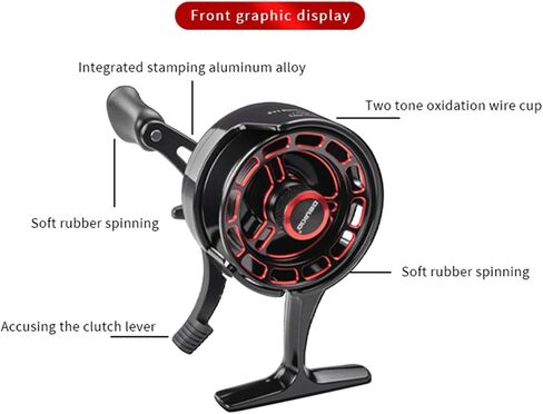 Ice Fishing Reel Compact Comfortable Grip Ice Reel 3+1 BB for Summer Outdoor River Lake Fishing Supplies in Saudi Arabia