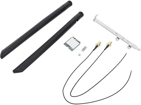 WiFi Card, 344 T77H644 1200Mbps Dual Band 2.4GHz 5GHz M.2 Interface, with BT4.1, for 7 8 10 11 and (External Antennae Bracket) in Saudi Arabia