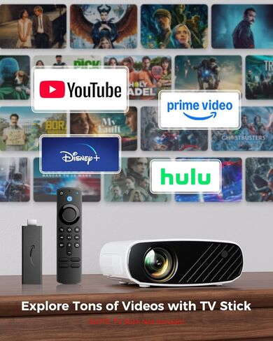 جهاز عرض صغير من ELEPHAS لهاتف iPhone، جهاز عرض محمول مع حامل ثلاثي القوائم، جهاز عرض خارجي بدقة 1080 بكسل HD، جهاز عرض أفلام متوافق مع Android/iOS/Windows/TV Stick/HDMI/USB in Kuwait