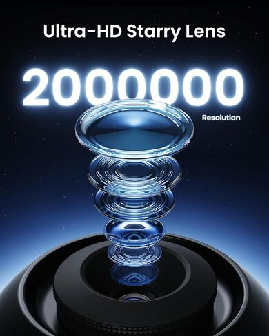 POCOCO Galaxy Star Projector with 2M-Pixel Lens & 5K Discs | Home Planetarium Projector for Relaxation, Study, and Sleep Aid | Includes 2 Films | Ideal Gift in Saudi Arabia