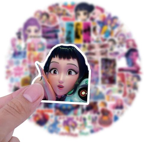 110pcs Demon Movie Hunters Stickers for Kids, Huntrix Saja Boys Derpy Sussy Anime Decal for Water Bottle Laptop Toy Sticker for DIY Decorate Bumper Phone Hard Hat Kids Teens Gifts in Kuwait