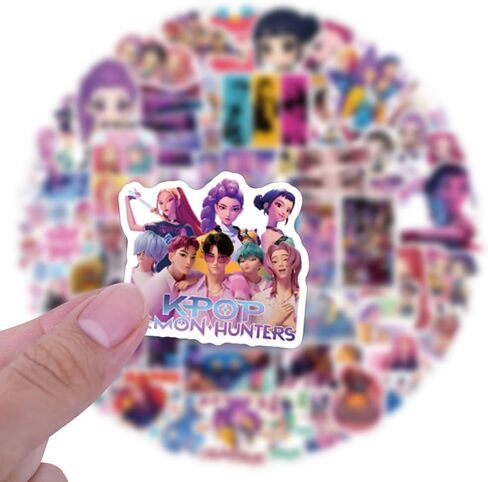 110pcs Demon Movie Hunters Stickers for Kids, Huntrix Saja Boys Derpy Sussy Anime Decal for Water Bottle Laptop Toy Sticker for DIY Decorate Bumper Phone Hard Hat Kids Teens Gifts in Kuwait
