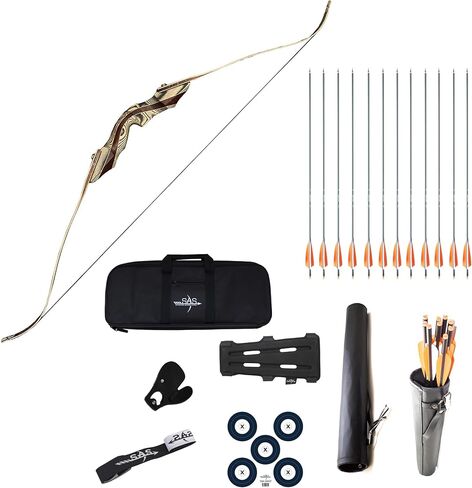 SAS Voyager 62" Premium Takedown Hunting Archery Recurve Bow Package in Saudi Arabia