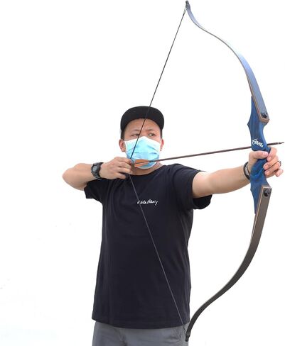OBTOUTDOOR Black Hunter الأصلي انهاء الخدمة منحني الانحناء للبالغين الرماية قوس منحني مجموعة 60 "20-60 رطل اليد اليمنى للأهداف في الهواء الطلق ممارسة الصيد التدريب المنافسة in Kuwait