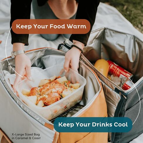 Reusable Insulated Grocery Bag - Leak Proof, X Large Cooler Bag - Insulated Shopping Bags for Groceries - Travel Cooler Bag for Frozen and Hot Food with Zippered Top (Forest) in Saudi Arabia