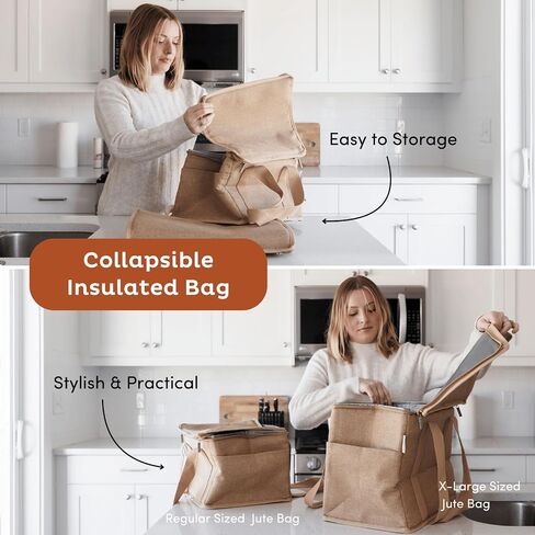 Reusable Insulated Grocery Bag - Leak Proof, X Large Cooler Bag - Insulated Shopping Bags for Groceries - Travel Cooler Bag for Frozen and Hot Food with Zippered Top (Forest) in Saudi Arabia