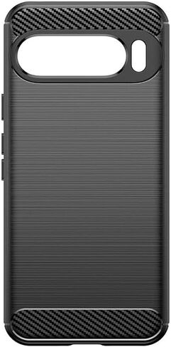 Case Compatible with Google Pixel 9A Slim Fit Phone Cover with Shock-Absorption, Shockproof Carbon Fiber TPU Phone Case – Soft, Scratch-Resistant Rubber Protective Sheath (Black) in Saudi Arabia