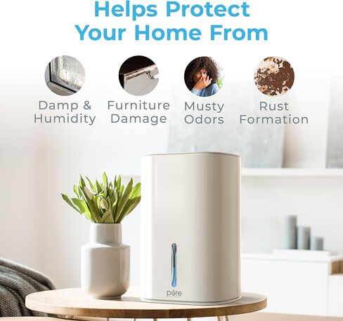 Pure Enrichment® PureDry™ Mini Dehumidifier - Compact Water Tank Eliminates 300ml/day in Excess Moisture from Closets, Bathrooms, Boats, Kitchens and Other Small Rooms and Living Spaces in Saudi Arabia