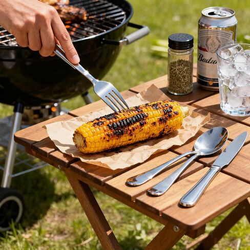 Travel Utensils Set with Case, Portable Stainless Steel Flatware Set, 3-Piece Reusable Silverware Kit Including Knives, Forks, Spoons,for Camping, Lunch, Picnic, Work, Dishwasher Safe in Saudi Arabia