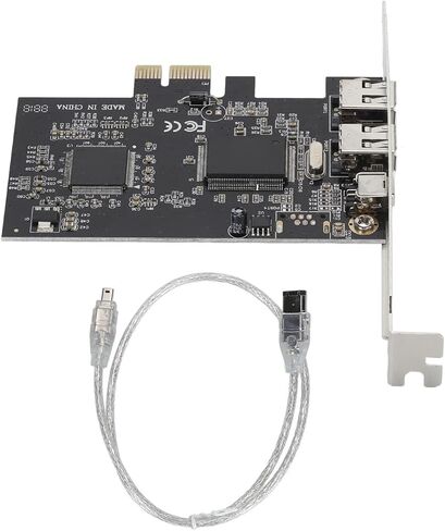 Dpofirs PCIe Card 1x to 1394, Support 800Mbps Hot Swap Support PCIe Firewire Riser Card for Port 1394A 4 Pins in Saudi Arabia