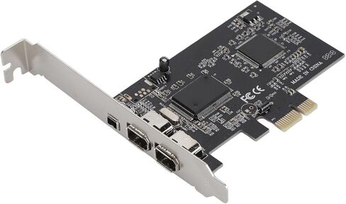 Dpofirs PCIe Card 1x to 1394, Support 800Mbps Hot Swap Support PCIe Firewire Riser Card for Port 1394A 4 Pins in Saudi Arabia