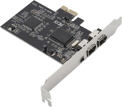 Dpofirs PCIe Card 1x to 1394, Support 800Mbps Hot Swap Support PCIe Firewire Riser Card for Port 1394A 4 Pins in Saudi Arabia