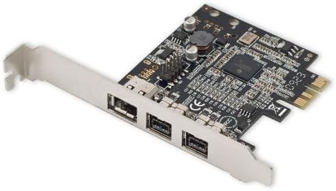 Low Profile PCI-Express Firewire Card with Two 1394b Ports and One 1394a Port (2B1A), TI Chipset, Extra Regular Bracket SD-PEX30009 in Saudi Arabia